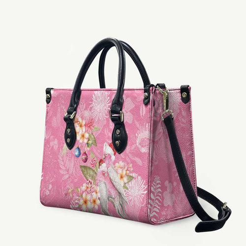 Joyful Pink Cockatoo Leather Bag Australia Christmas Vibes - Aussie Hoodie