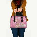 Joyful Pink Cockatoo Leather Bag Australia Christmas Vibes - Aussie Hoodie