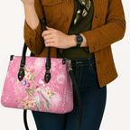 Joyful Pink Cockatoo Leather Bag Australia Christmas Vibes - Aussie Hoodie
