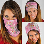 Joyful Pink Cockatoo Neck Gaiter Australia Christmas Vibes - Aussie Hoodie