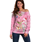 Joyful Pink Cockatoo Off Shoulder Sweater Australia Christmas Vibes - Aussie Hoodie