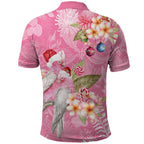Joyful Pink Cockatoo Polo Shirt Australia Christmas Vibes - Aussie Hoodie