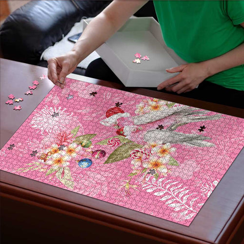 Joyful Pink Cockatoo Puzzle Australia Christmas Vibes - Aussie Hoodie
