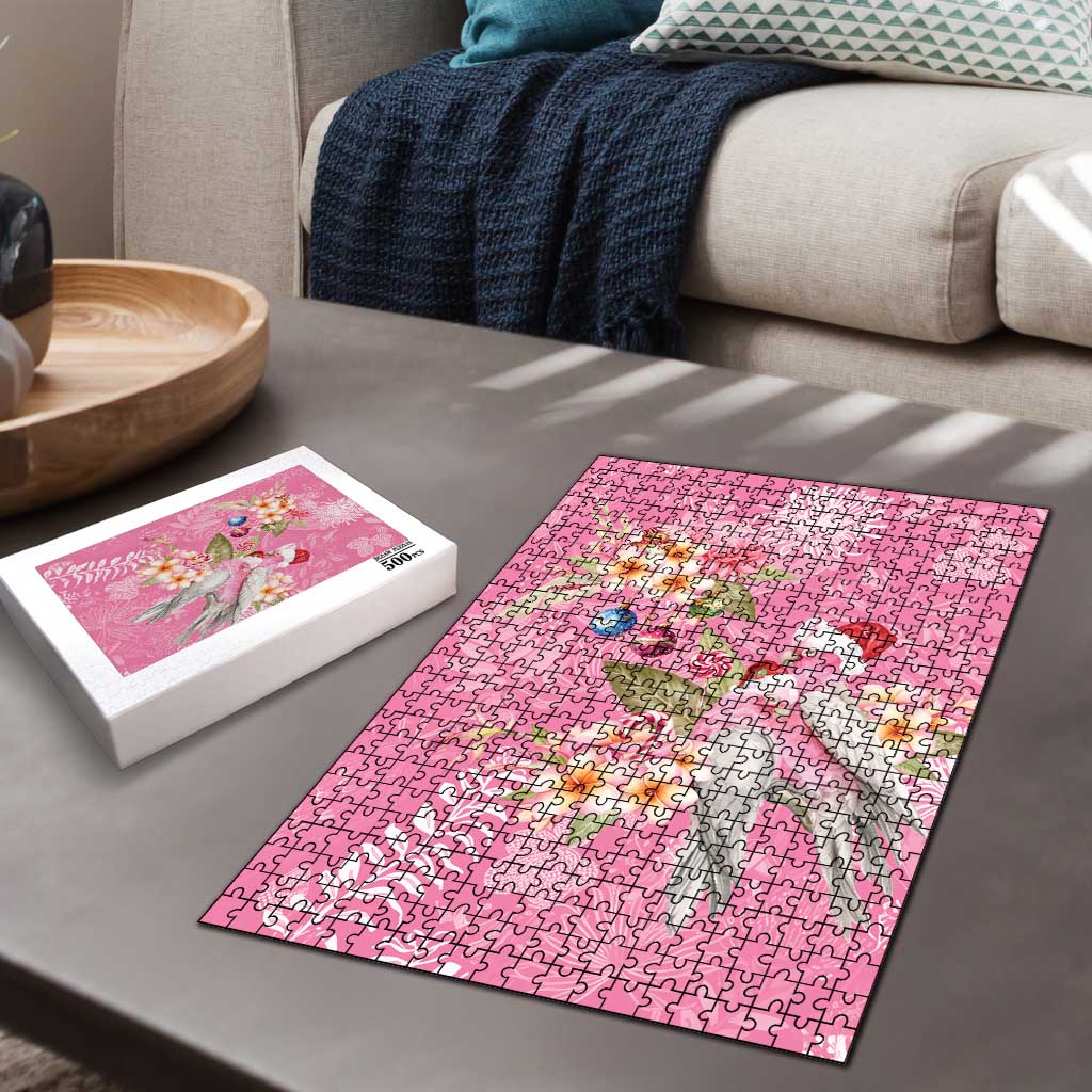 Joyful Pink Cockatoo Puzzle Australia Christmas Vibes - Aussie Hoodie