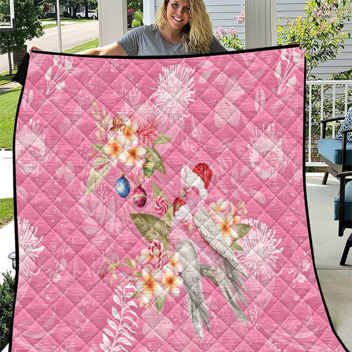 Joyful Pink Cockatoo Quilt Australia Christmas Vibes - Aussie Hoodie