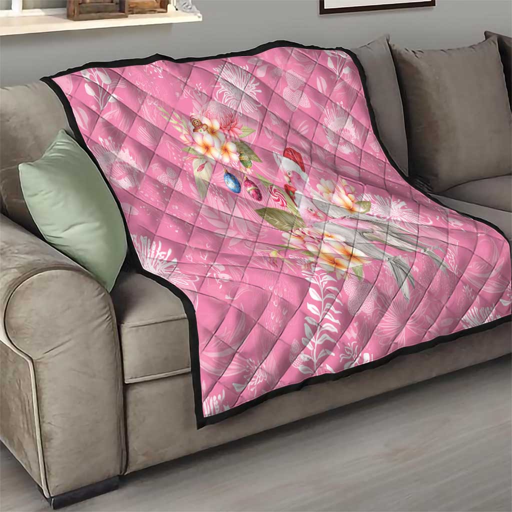 Joyful Pink Cockatoo Quilt Australia Christmas Vibes - Aussie Hoodie