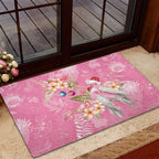 Joyful Pink Cockatoo Rubber Doormat Australia Christmas Vibes - Aussie Hoodie