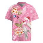 Joyful Pink Cockatoo Rugby Jersey Australia Christmas Vibes - Aussie Hoodie