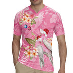 Joyful Pink Cockatoo Rugby Jersey Australia Christmas Vibes - Aussie Hoodie