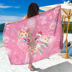 Joyful Pink Cockatoo Sarong Australia Christmas Vibes - Aussie Hoodie