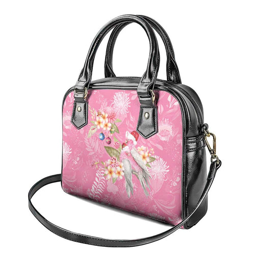 Joyful Pink Cockatoo Shoulder Handbag Australia Christmas Vibes - Aussie Hoodie