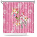 Joyful Pink Cockatoo Shower Curtain Australia Christmas Vibes - Aussie Hoodie