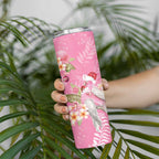 Joyful Pink Cockatoo Skinny Tumbler Australia Christmas Vibes - Aussie Hoodie