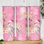 Joyful Pink Cockatoo Skinny Tumbler Australia Christmas Vibes - Aussie Hoodie