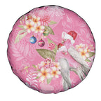 Joyful Pink Cockatoo Spare Tire Cover Australia Christmas Vibes - Aussie Hoodie
