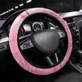 Joyful Pink Cockatoo Steering Wheel Cover Australia Christmas Vibes - Aussie Hoodie