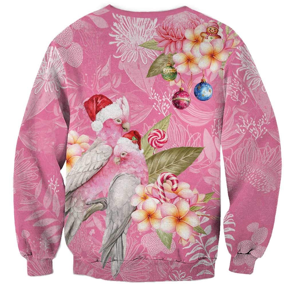 Joyful Pink Cockatoo Sweatshirt Australia Christmas Vibes - Aussie Hoodie