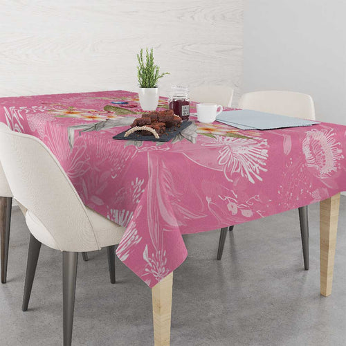 Joyful Pink Cockatoo Tablecloth Australia Christmas Vibes - Aussie Hoodie