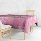 Joyful Pink Cockatoo Tablecloth Australia Christmas Vibes - Aussie Hoodie