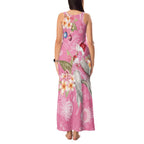 Joyful Pink Cockatoo Tank Maxi Dress Australia Christmas Vibes - Aussie Hoodie