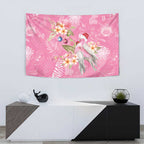 Joyful Pink Cockatoo Tapestry Australia Christmas Vibes - Aussie Hoodie