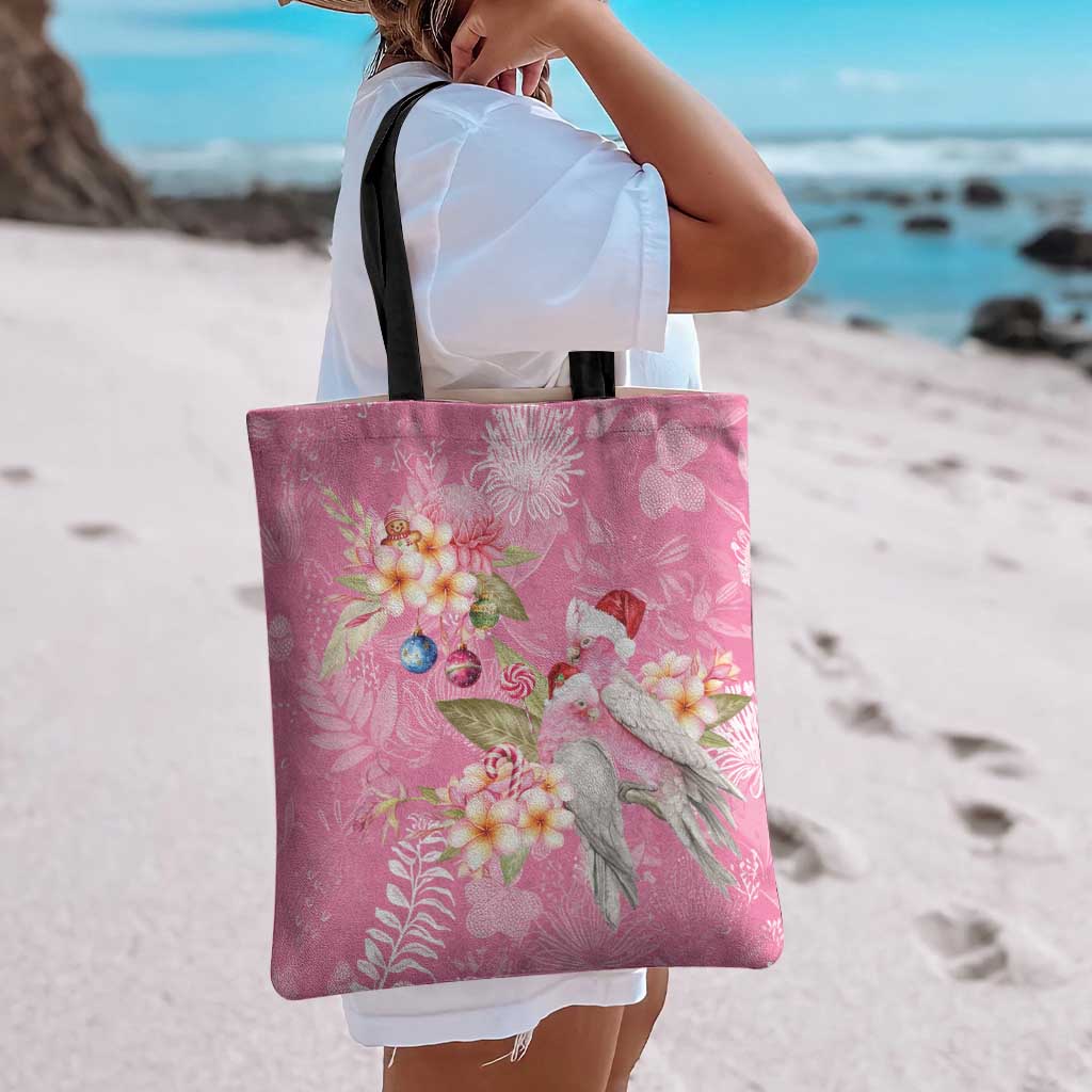 Joyful Pink Cockatoo Tote Bag Australia Christmas Vibes - Aussie Hoodie