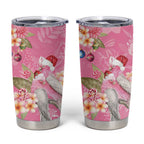 Joyful Pink Cockatoo Tumbler Cup Australia Christmas Vibes - Aussie Hoodie