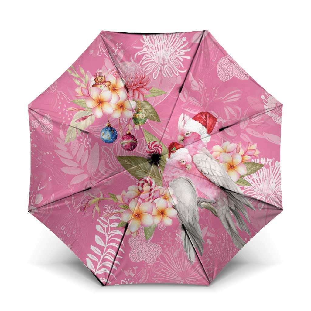 Joyful Pink Cockatoo Umbrella Australia Christmas Vibes - Aussie Hoodie