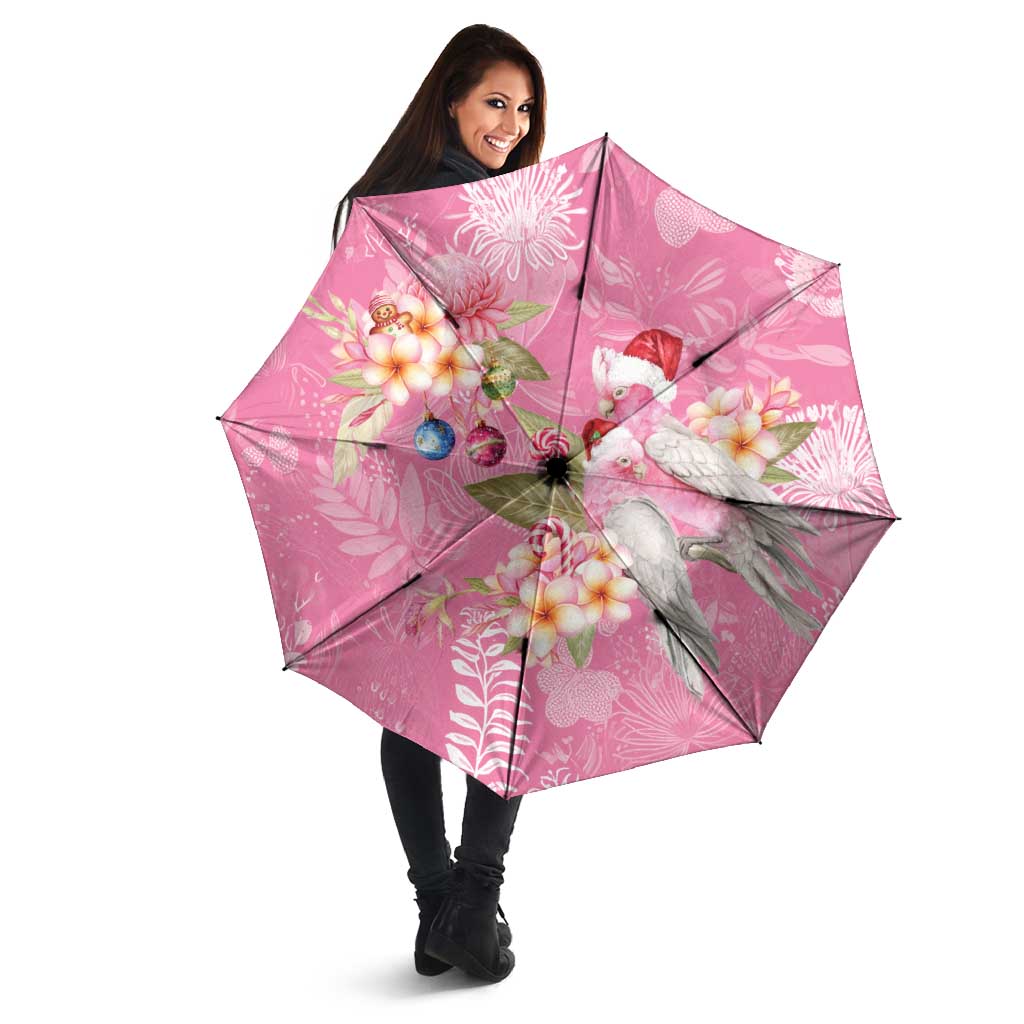 Joyful Pink Cockatoo Umbrella Australia Christmas Vibes - Aussie Hoodie