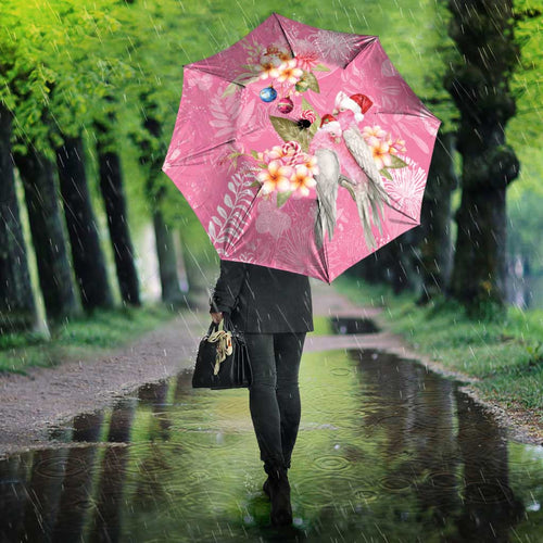 Joyful Pink Cockatoo Umbrella Australia Christmas Vibes - Aussie Hoodie