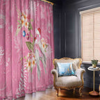 Joyful Pink Cockatoo Window Curtain Australia Christmas Vibes - Aussie Hoodie