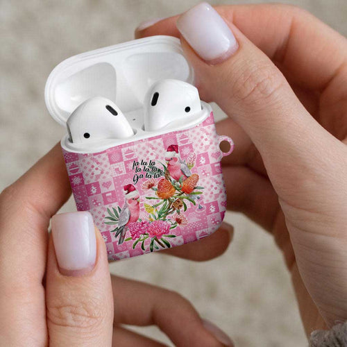 Sweet Pink Cockatoo’s Aussie Santa AirPods Case Australia Christmas Vibes - Aussie Hoodie