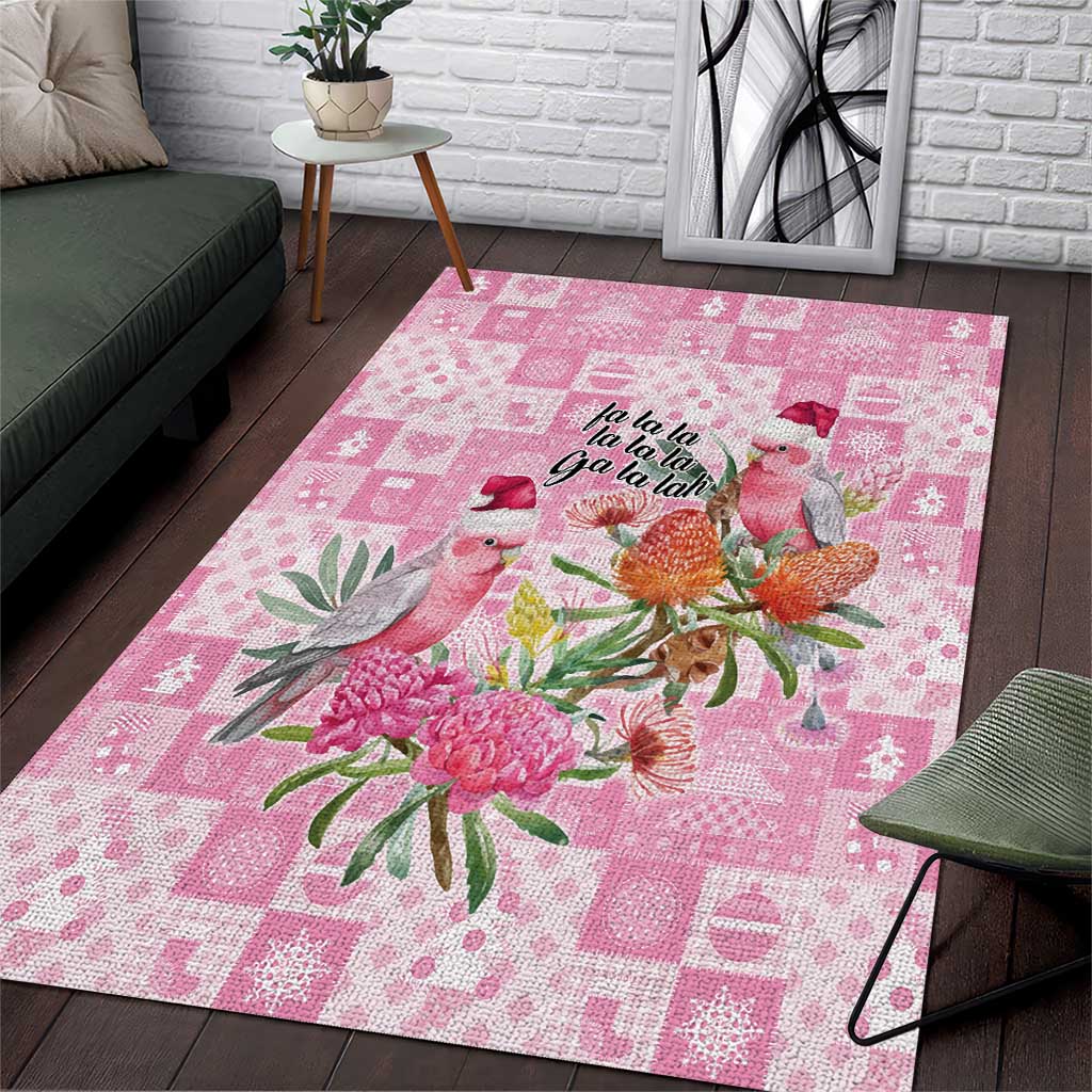 Sweet Pink Cockatoo’s Aussie Santa Area Rug Australia Christmas Vibes - Aussie Hoodie