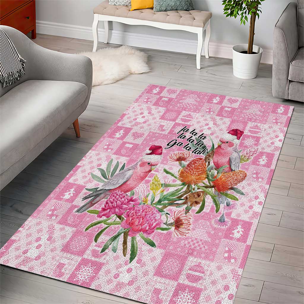 Sweet Pink Cockatoo’s Aussie Santa Area Rug Australia Christmas Vibes - Aussie Hoodie