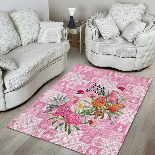 Sweet Pink Cockatoo’s Aussie Santa Area Rug Australia Christmas Vibes - Aussie Hoodie