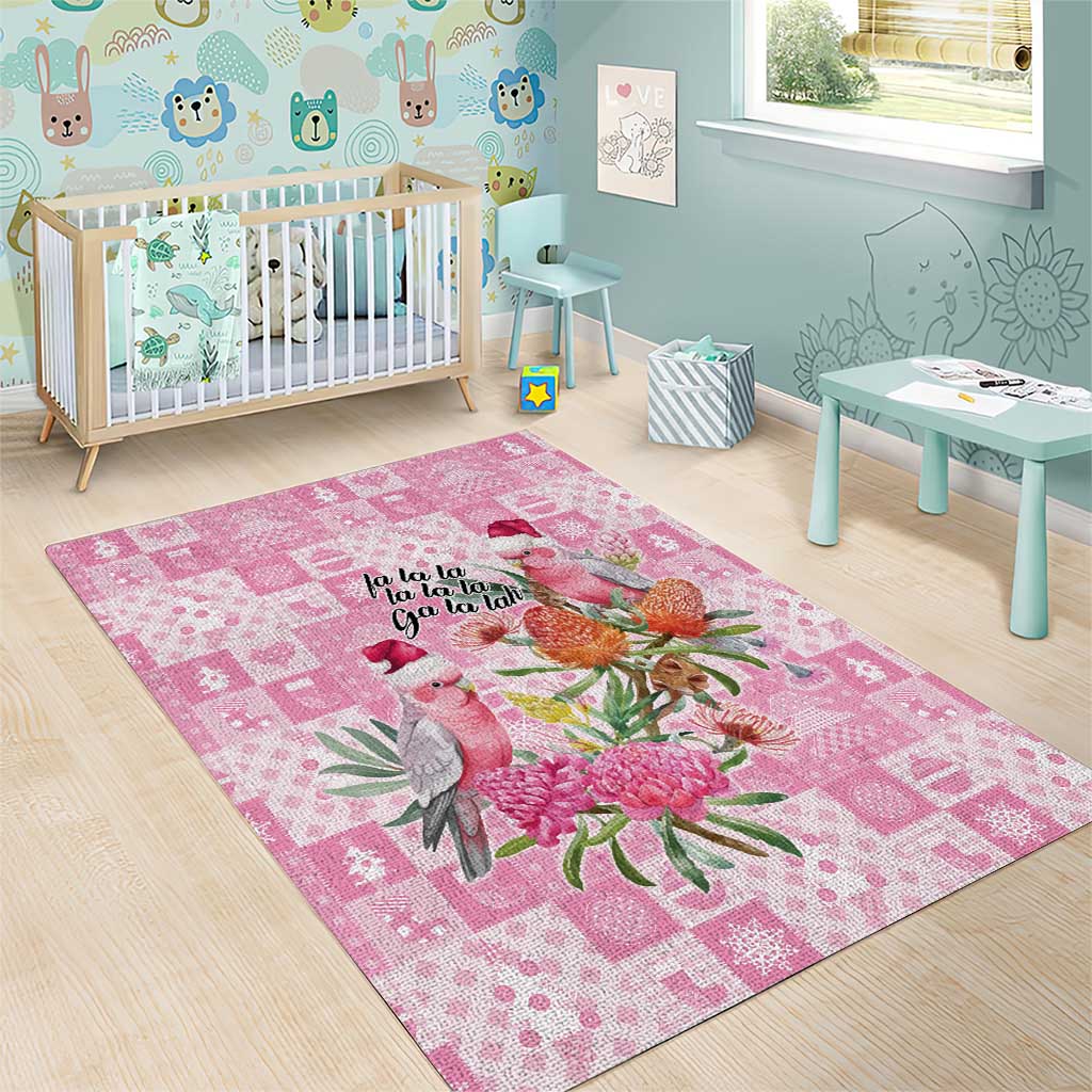 Sweet Pink Cockatoo’s Aussie Santa Area Rug Australia Christmas Vibes - Aussie Hoodie