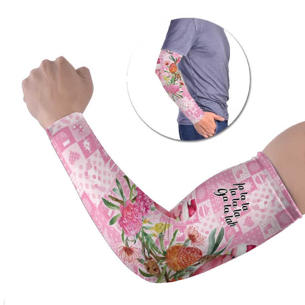 Sweet Pink Cockatoo’s Aussie Santa Arm Sleeves Australia Christmas Vibes - Aussie Hoodie