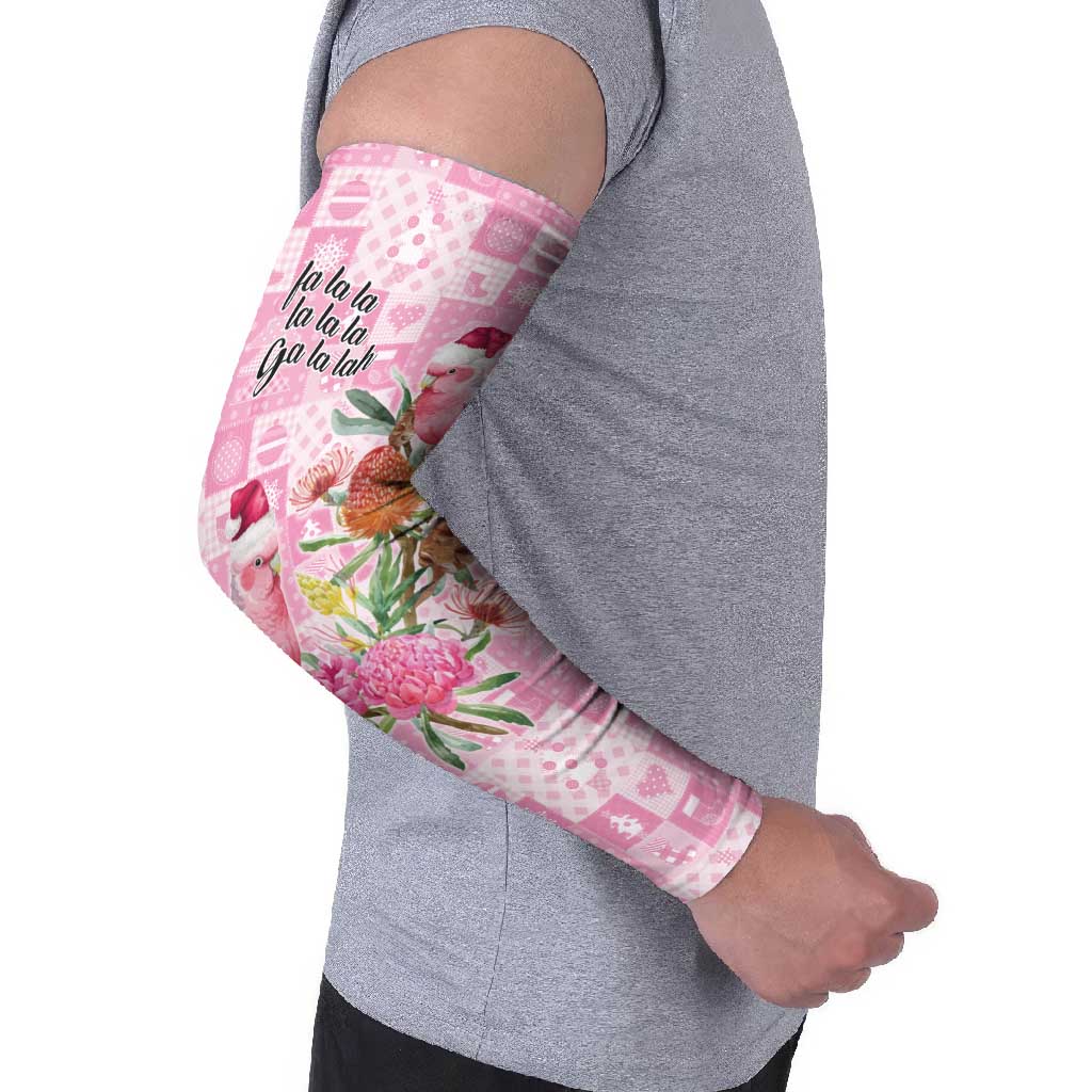 Sweet Pink Cockatoo’s Aussie Santa Arm Sleeves Australia Christmas Vibes - Aussie Hoodie
