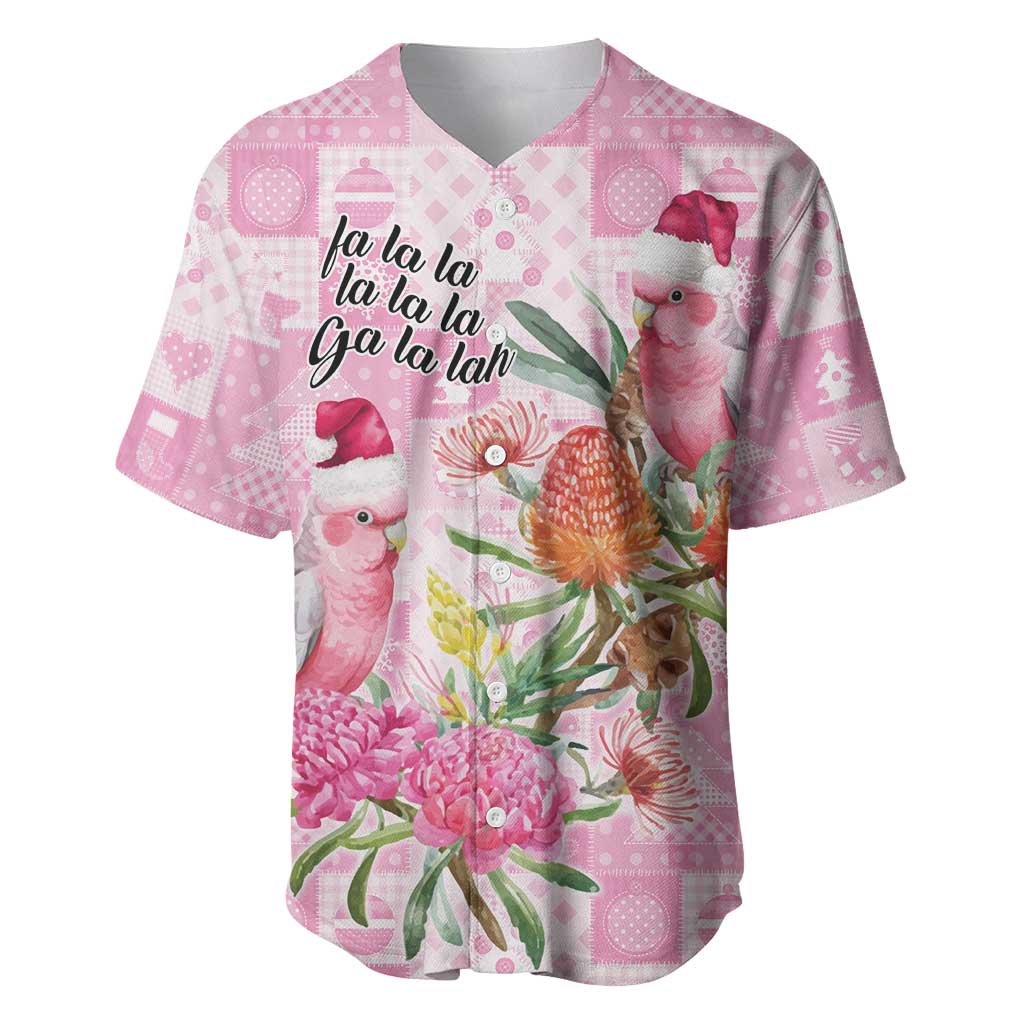 Sweet Pink Cockatoo’s Aussie Santa Baseball Jersey Australia Christmas Vibes - Aussie Hoodie