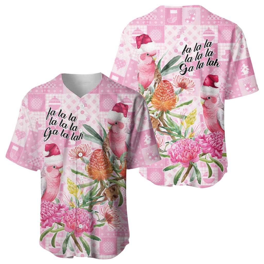 Sweet Pink Cockatoo’s Aussie Santa Baseball Jersey Australia Christmas Vibes - Aussie Hoodie