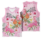 Sweet Pink Cockatoo’s Aussie Santa Basketball Jersey Australia Christmas Vibes - Aussie Hoodie