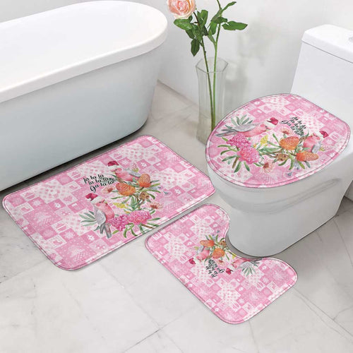Sweet Pink Cockatoo’s Aussie Santa Bathroom Set Australia Christmas Vibes - Aussie Hoodie
