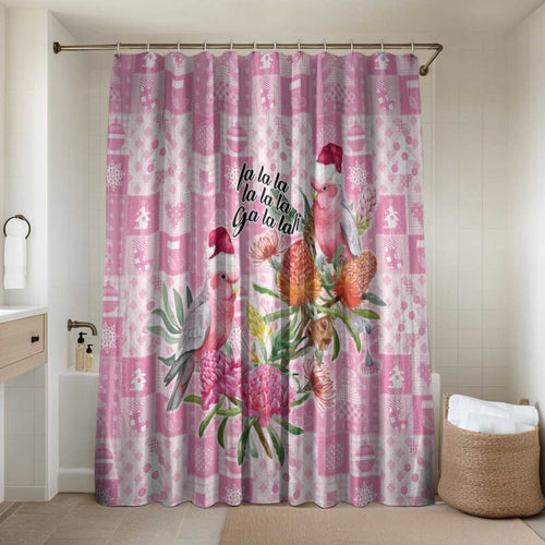 Sweet Pink Cockatoo’s Aussie Santa Bathroom Set Australia Christmas Vibes - Aussie Hoodie