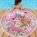 Sweet Pink Cockatoo’s Aussie Santa Beach Blanket Australia Christmas Vibes - Aussie Hoodie