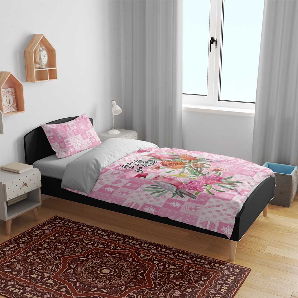 Sweet Pink Cockatoo’s Aussie Santa Bedding Set Australia Christmas Vibes - Aussie Hoodie