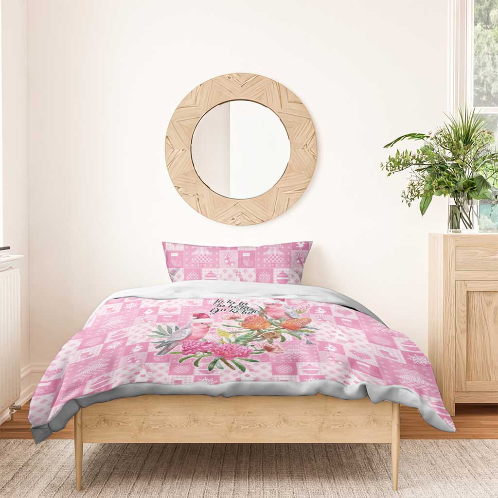 Sweet Pink Cockatoo’s Aussie Santa Bedding Set Australia Christmas Vibes - Aussie Hoodie