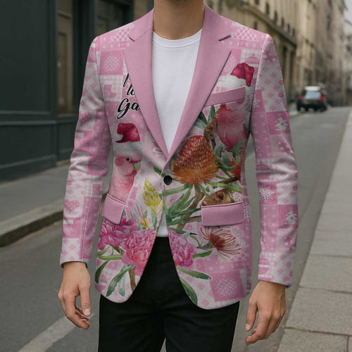 Sweet Pink Cockatoo’s Aussie Santa Blazer Australia Christmas Vibes - Aussie Hoodie