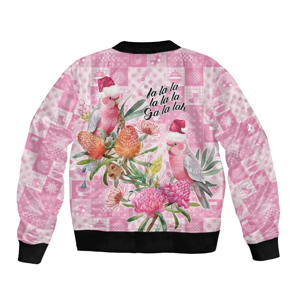 Sweet Pink Cockatoo’s Aussie Santa Bomber Jacket Australia Christmas Vibes - Aussie Hoodie