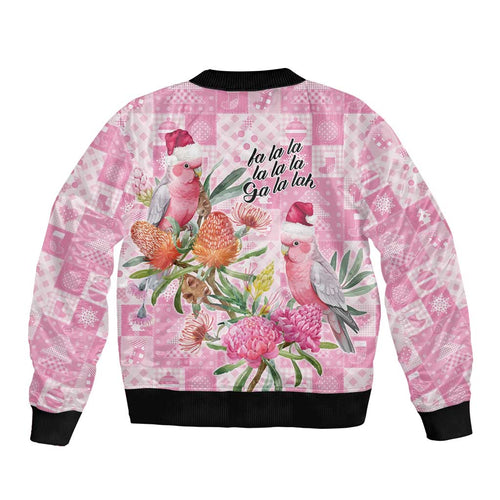 Sweet Pink Cockatoo’s Aussie Santa Bomber Jacket Australia Christmas Vibes - Aussie Hoodie