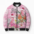 Sweet Pink Cockatoo’s Aussie Santa Bomber Puffer Jacket Australia Christmas Vibes - Aussie Hoodie